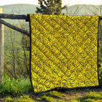 Yellow Banana Pattern Print Quilt