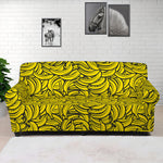 Yellow Banana Pattern Print Sofa Cover