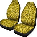 Yellow Banana Pattern Print Universal Fit Car Seat Covers