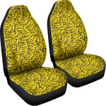 Yellow Banana Pattern Print Universal Fit Car Seat Covers