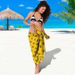 Yellow Bee Pattern Print Beach Sarong Wrap