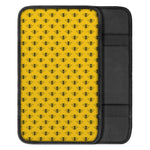 Yellow Bee Pattern Print Car Center Console Cover