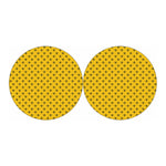 Yellow Bee Pattern Print Car Coasters