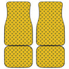 Yellow Bee Pattern Print Front and Back Car Floor Mats