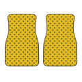 Yellow Bee Pattern Print Front Car Floor Mats