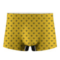 Yellow Bee Pattern Print Men's Boxer Briefs
