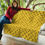 Yellow Bee Pattern Print Quilt