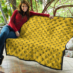 Yellow Bee Pattern Print Quilt