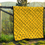 Yellow Bee Pattern Print Quilt