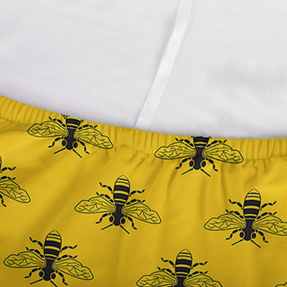 Yellow Bee Pattern Print Sofa Cover