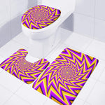 Yellow Big Bang Moving Optical Illusion 3 Piece Bath Mat Set
