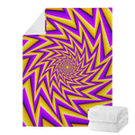 Yellow Big Bang Moving Optical Illusion Blanket
