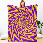 Yellow Big Bang Moving Optical Illusion Blanket