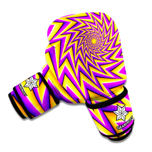 Yellow Big Bang Moving Optical Illusion Boxing Gloves