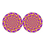 Yellow Big Bang Moving Optical Illusion Car Coasters