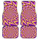 Yellow Big Bang Moving Optical Illusion Front and Back Car Floor Mats