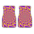 Yellow Big Bang Moving Optical Illusion Front Car Floor Mats