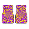 Yellow Big Bang Moving Optical Illusion Front Car Floor Mats