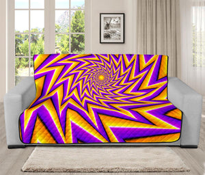 Yellow Big Bang Moving Optical Illusion Futon Protector