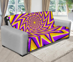 Yellow Big Bang Moving Optical Illusion Futon Protector