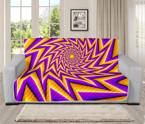 Yellow Big Bang Moving Optical Illusion Futon Protector