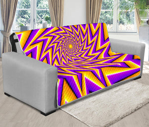 Yellow Big Bang Moving Optical Illusion Futon Protector