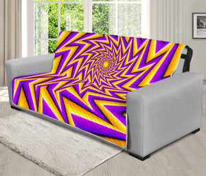 Yellow Big Bang Moving Optical Illusion Futon Protector