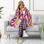 Yellow Big Bang Moving Optical Illusion Hooded Blanket