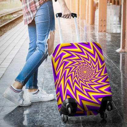 Yellow Big Bang Moving Optical Illusion Luggage Cover GearFrost
