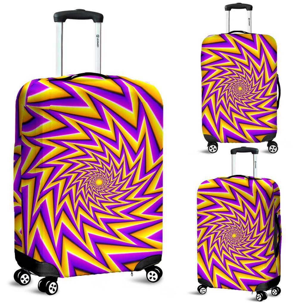 Yellow Big Bang Moving Optical Illusion Luggage Cover GearFrost