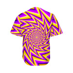 Yellow Big Bang Moving Optical Illusion Men's Baseball Jersey