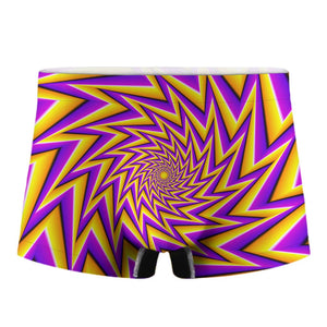 Yellow Big Bang Moving Optical Illusion Men's Boxer Briefs