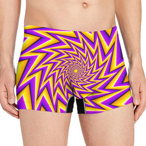 Yellow Big Bang Moving Optical Illusion Men's Boxer Briefs