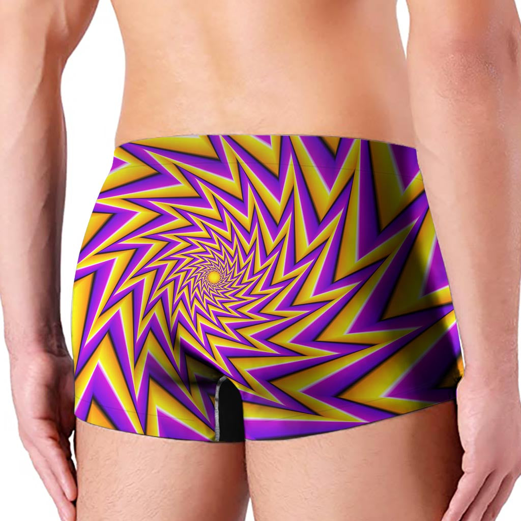 Yellow Big Bang Moving Optical Illusion Men's Boxer Briefs