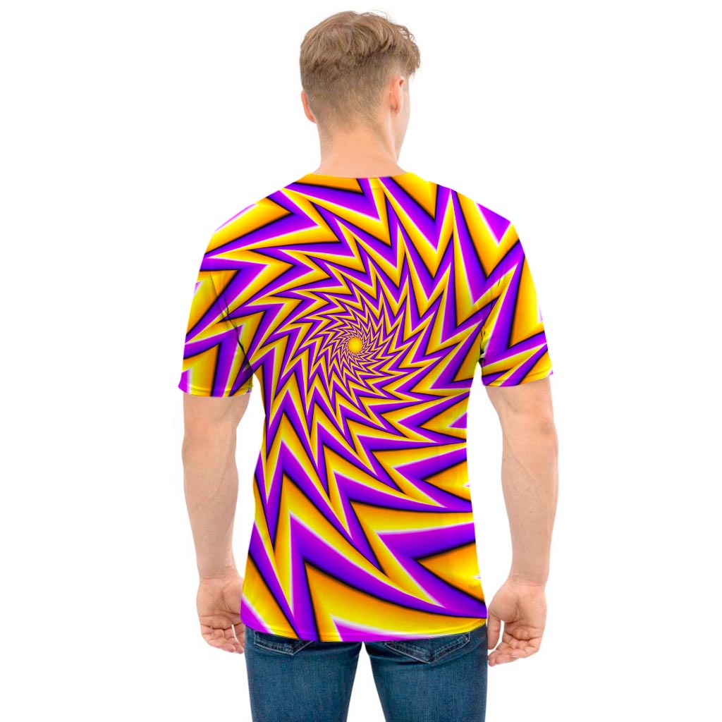 Yellow Big Bang Moving Optical Illusion Men's T-Shirt