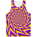 Yellow Big Bang Moving Optical Illusion Men's Tank Top
