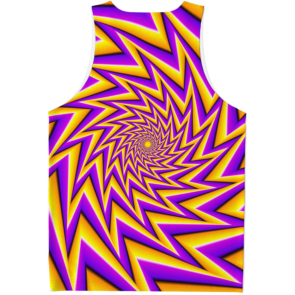 Yellow Big Bang Moving Optical Illusion Men's Tank Top