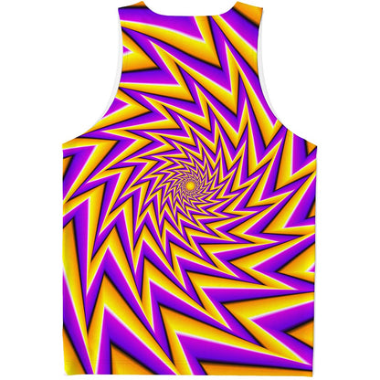 Yellow Big Bang Moving Optical Illusion Men's Tank Top