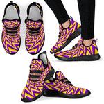 Yellow Big Bang Moving Optical Illusion Mesh Knit Shoes GearFrost