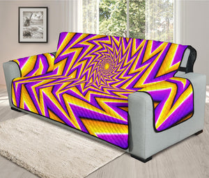 Yellow Big Bang Moving Optical Illusion Oversized Sofa Protector