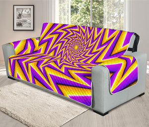 Yellow Big Bang Moving Optical Illusion Oversized Sofa Protector