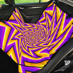 Yellow Big Bang Moving Optical Illusion Pet Car Back Seat Cover