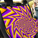 Yellow Big Bang Moving Optical Illusion Pet Car Back Seat Cover