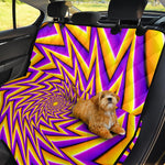 Yellow Big Bang Moving Optical Illusion Pet Car Back Seat Cover