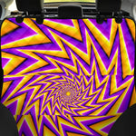 Yellow Big Bang Moving Optical Illusion Pet Car Back Seat Cover