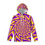 Yellow Big Bang Moving Optical Illusion Pullover Hoodie