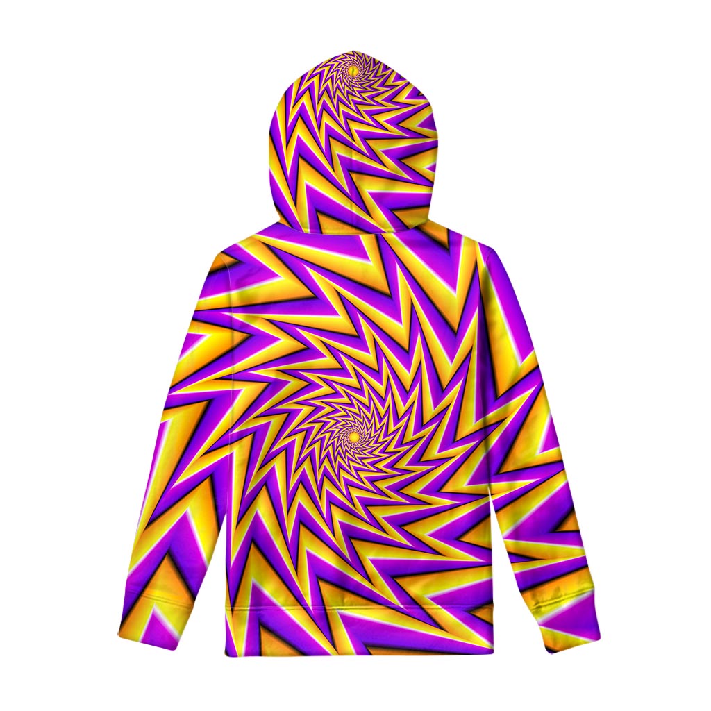 Yellow Big Bang Moving Optical Illusion Pullover Hoodie
