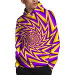 Yellow Big Bang Moving Optical Illusion Pullover Hoodie