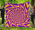 Yellow Big Bang Moving Optical Illusion Quilt