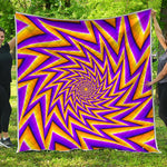 Yellow Big Bang Moving Optical Illusion Quilt